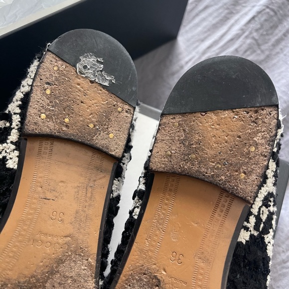 BLOGGERS FAV GUCCI GG TWEED LOAFER FLATS 36 6 - Picture 16 of 16